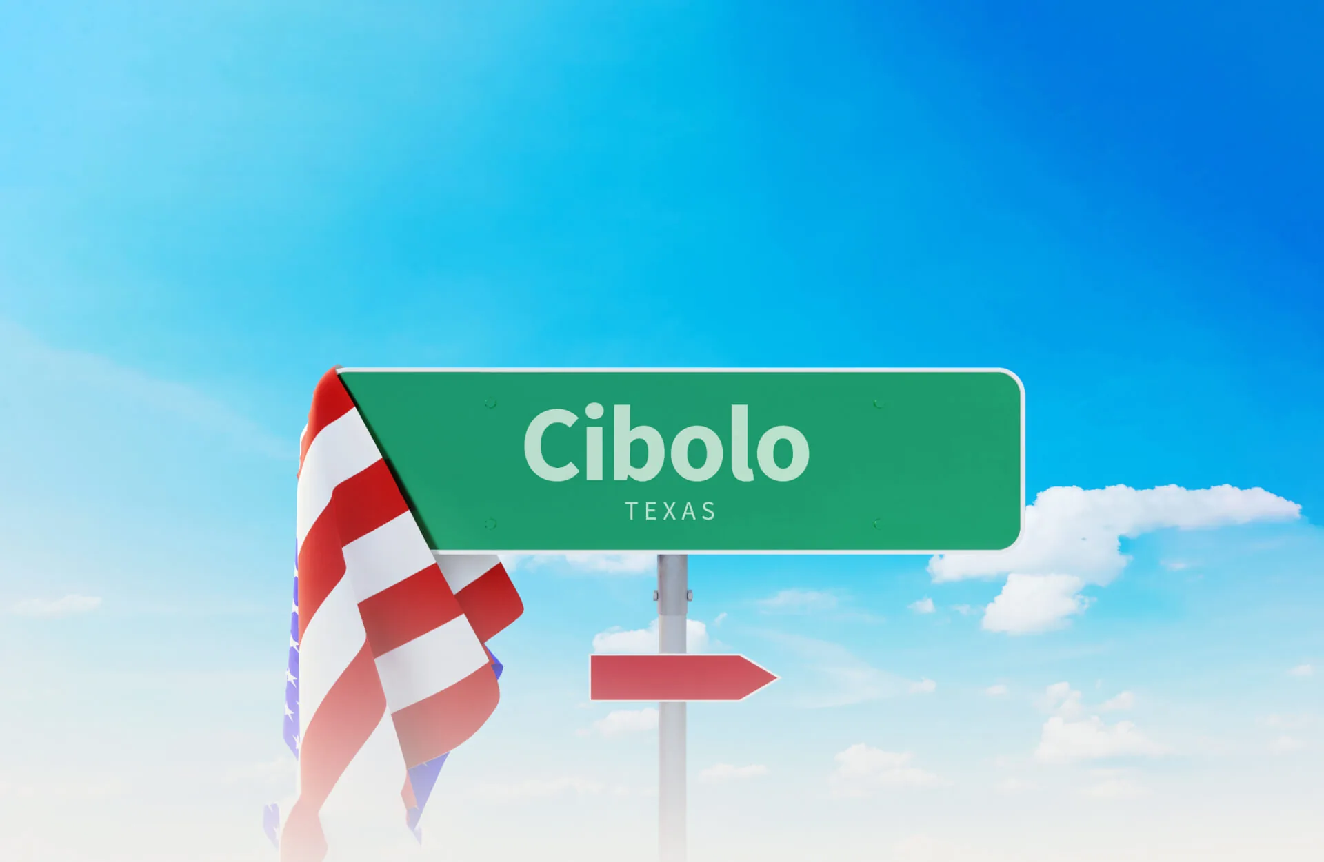 Cibolo, Texas road sign
